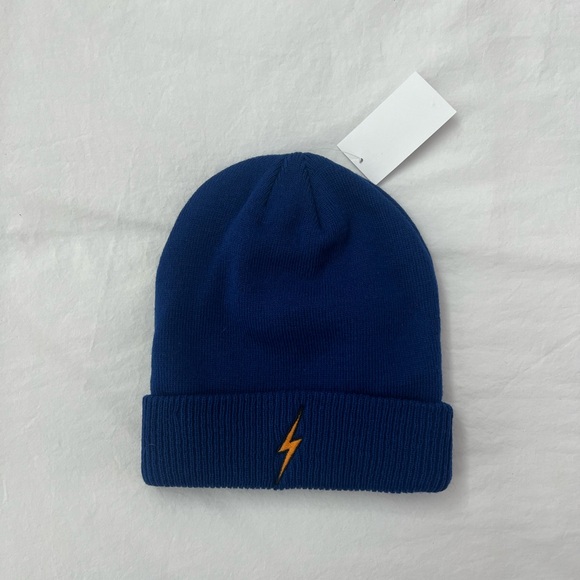 AVIATOR NATION Blue Beanie with Lightning Bolt - Picture 1 of 2